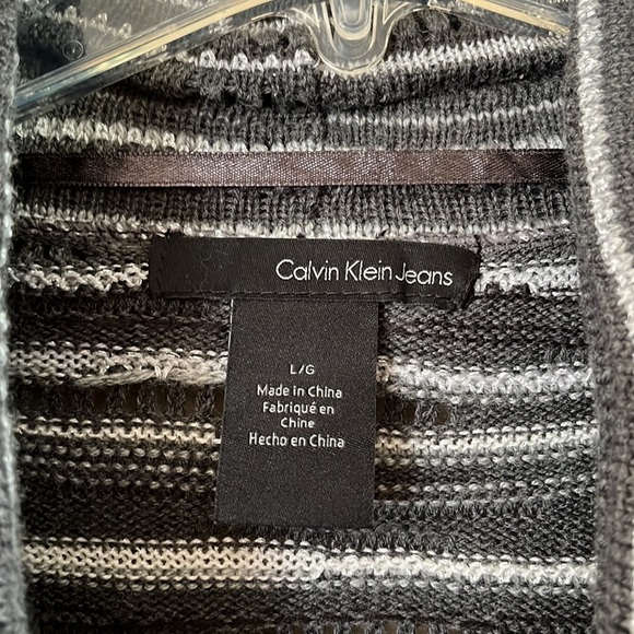 Calvin Klein Jeans cowl neck sweater wool blend size L short sleeves glitter - Picture 3 of 12